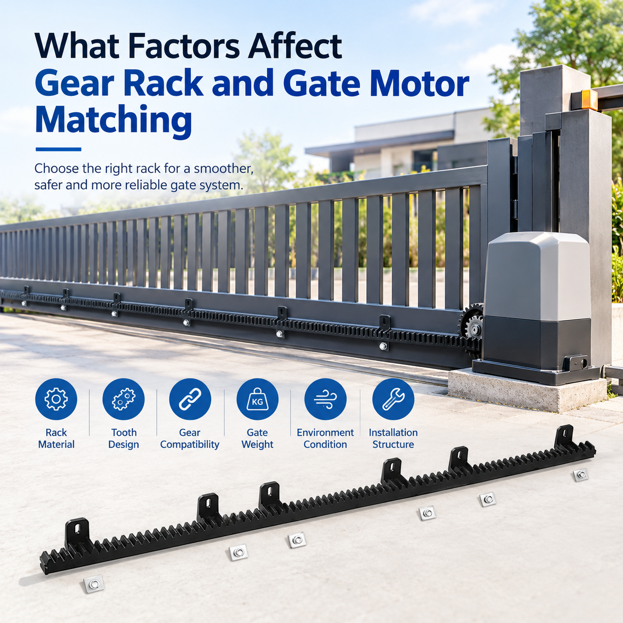 What Factors Affect Gear Rack and Gate Motor Matching